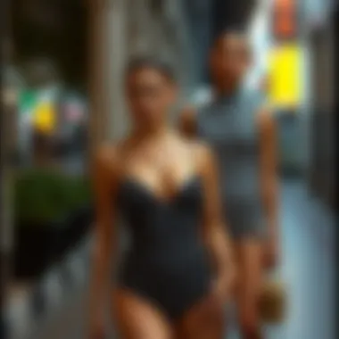 Fashionable combinations featuring striped bodysuits