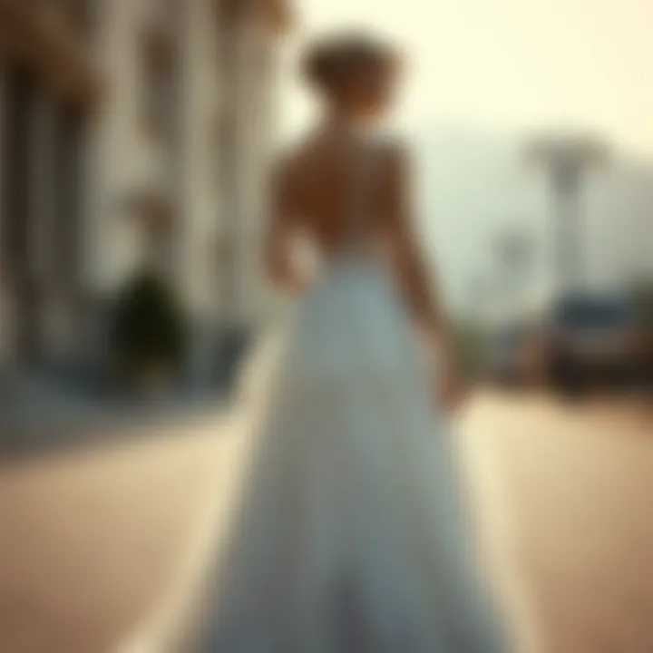 Stylish combination of bridal underskirt with a wedding gown