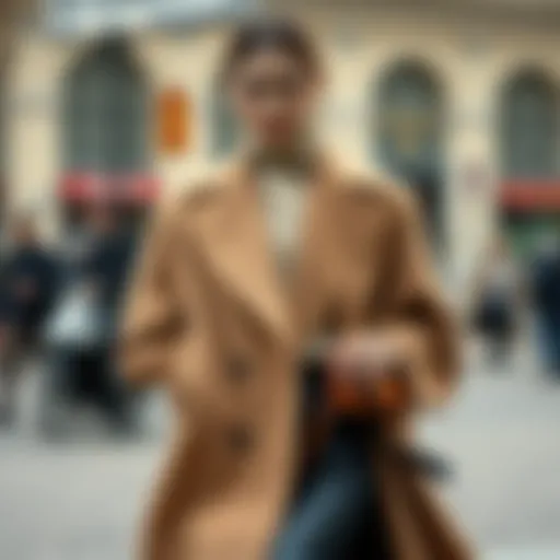 Chic Oversized Coat Fashion Stylish oversized coat draped elegantly