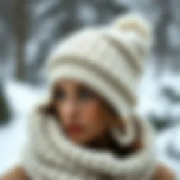 Stylish winter hat showcasing modern design