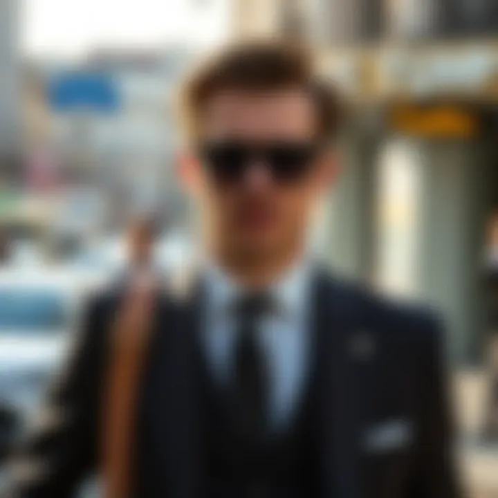 Stylish accessories that complement a masculine suit