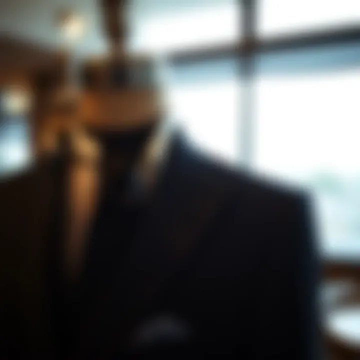 Elegant tailoring displayed on a suit