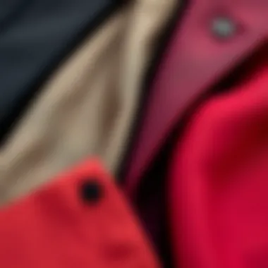 Various suit fabrics and textures