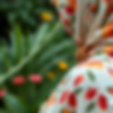 Elegant summer wrap with floral designs