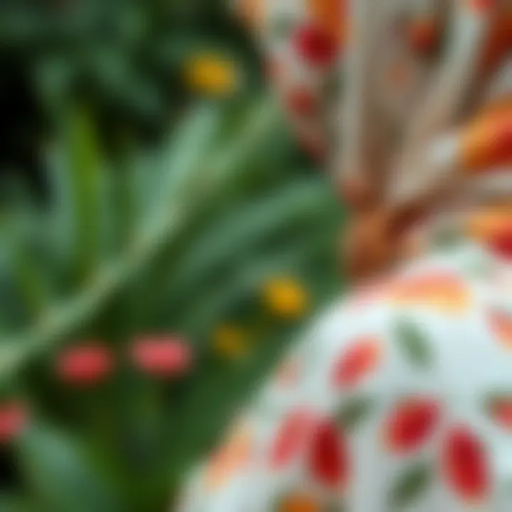 Elegant summer wrap with floral designs