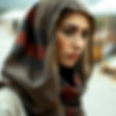 Sustainable fashion concept with viscose scarves and eco-friendly materials