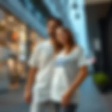 Eco-friendly packaging for sustainable couple t-shirts