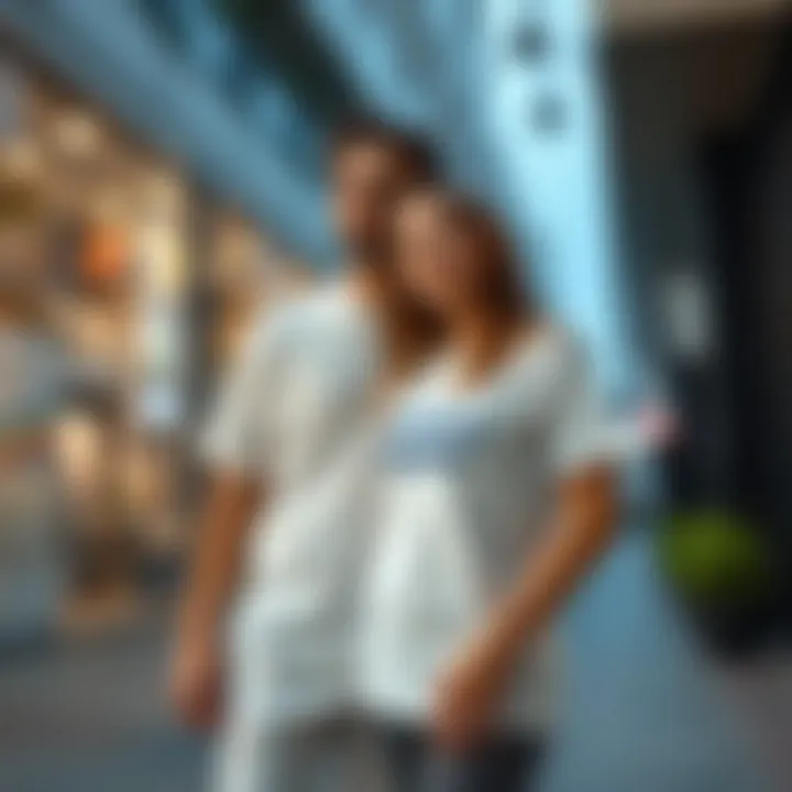 Eco-friendly packaging for sustainable couple t-shirts