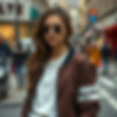 Street Style Inspiration with Sweatshirt Jackets Trendy street style featuring sweatshirt jacket