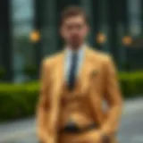 A tailored suit showcasing a modern design