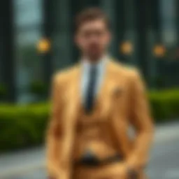 A tailored suit showcasing a modern design