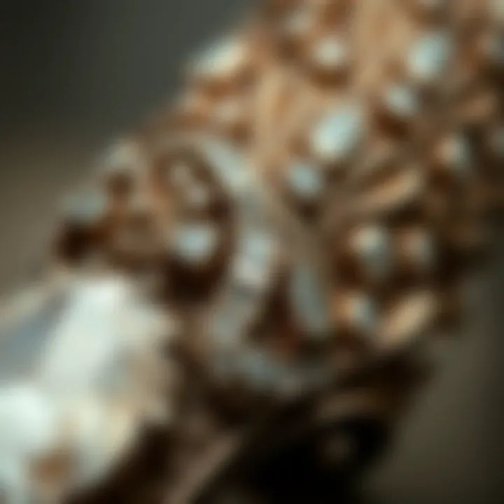 Close-up of intricate stone details on a ferace