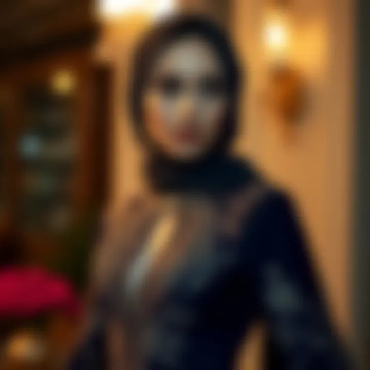 Intricate Design Elements in Modern Abiye Stylish modest evening gown with intricate details