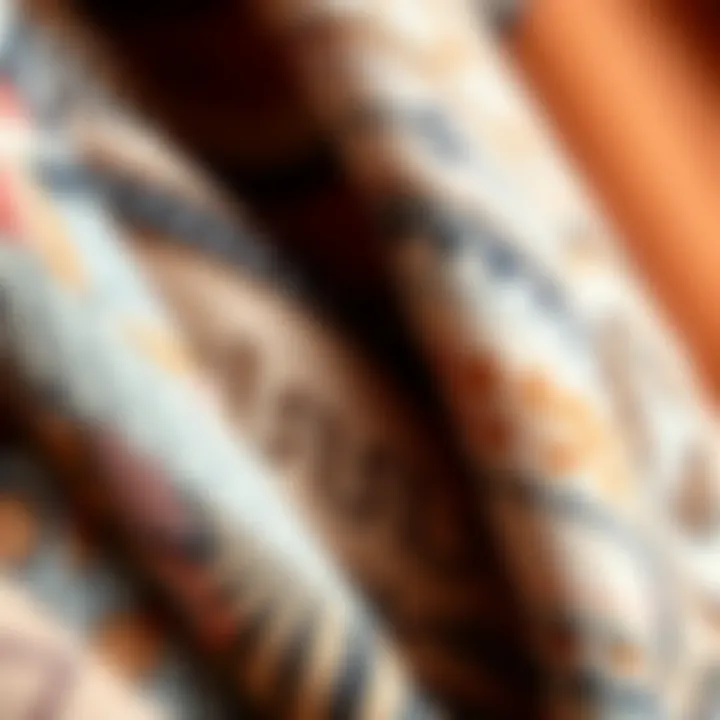 Close-up of sustainable fabric choices