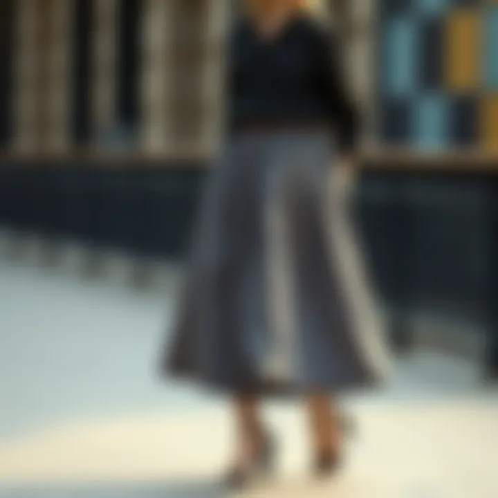 Elegant daily skirt style reflecting modest fashion trends