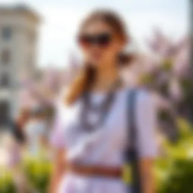 Chic Accessories for Lilac Dress Styling Fashionable accessories complementing a lilac dress