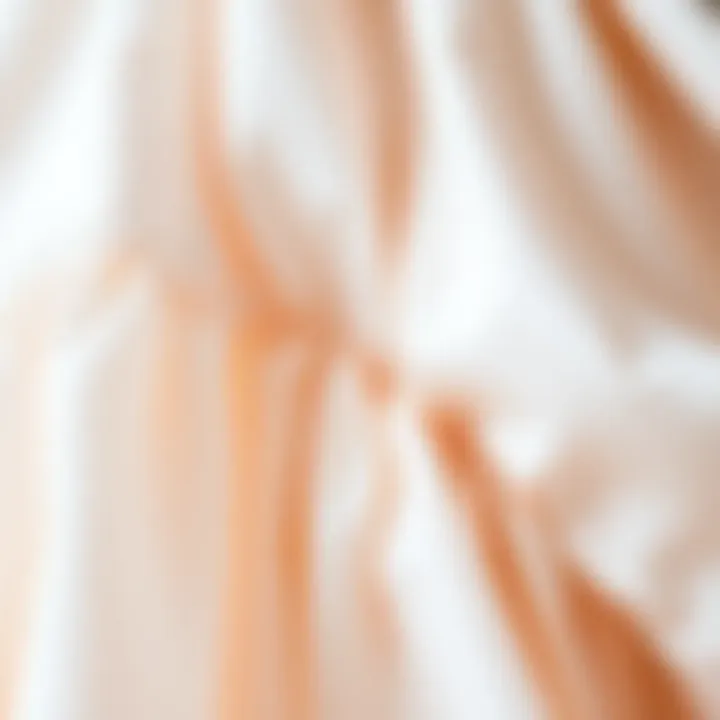 Close-up of the fabric texture of a powder dress