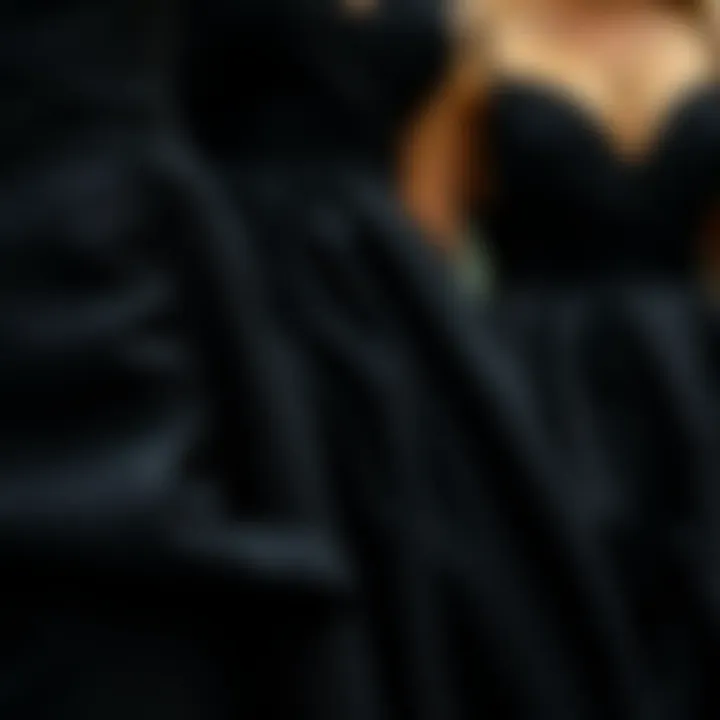 Exploring Fabric Choices for Elegance Different fabric textures of black dresses