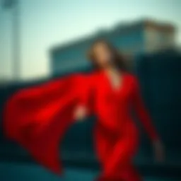 Elegant tesettür sports dress in a vibrant color