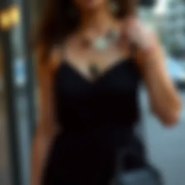 Accessorizing the Perfect Black Dress Trendy black dress paired with accessories