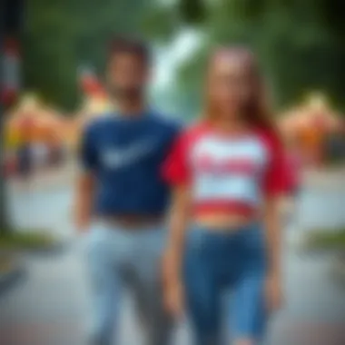 Trendy combinations of sports tops with casual outfits