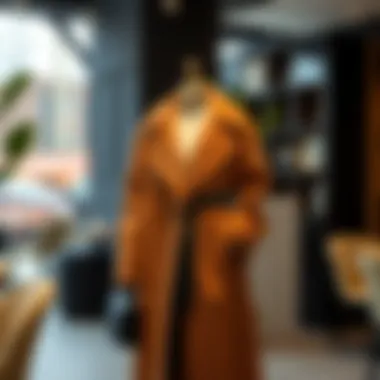 Trendy Oversized Coats in a Chic Environment Trendy oversized coat displayed in a chic setting