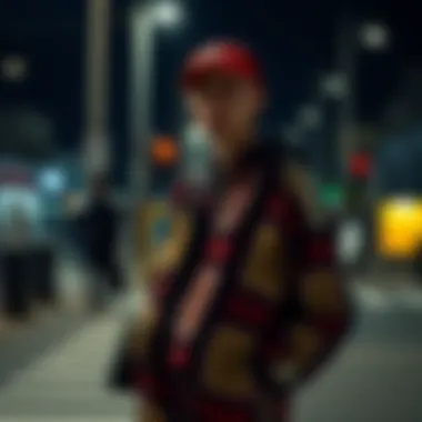 Trendy looks with patterned tracksuits in urban settings