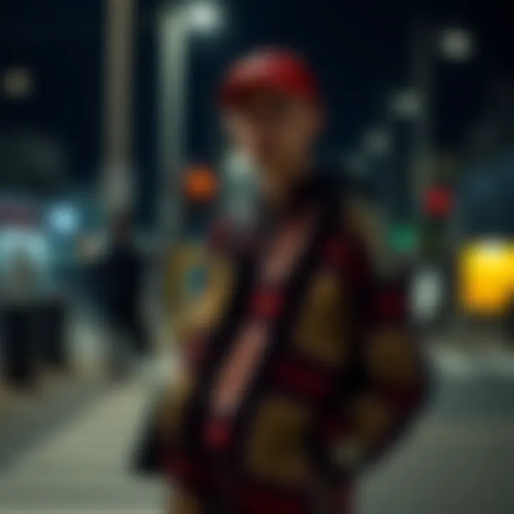Trendy looks with patterned tracksuits in urban settings