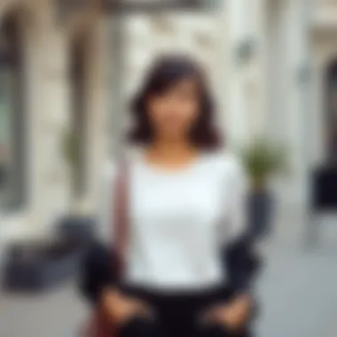 Elegant black knit pants styled with a chic top