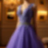 Elegant tulle evening dress showcasing intricate details