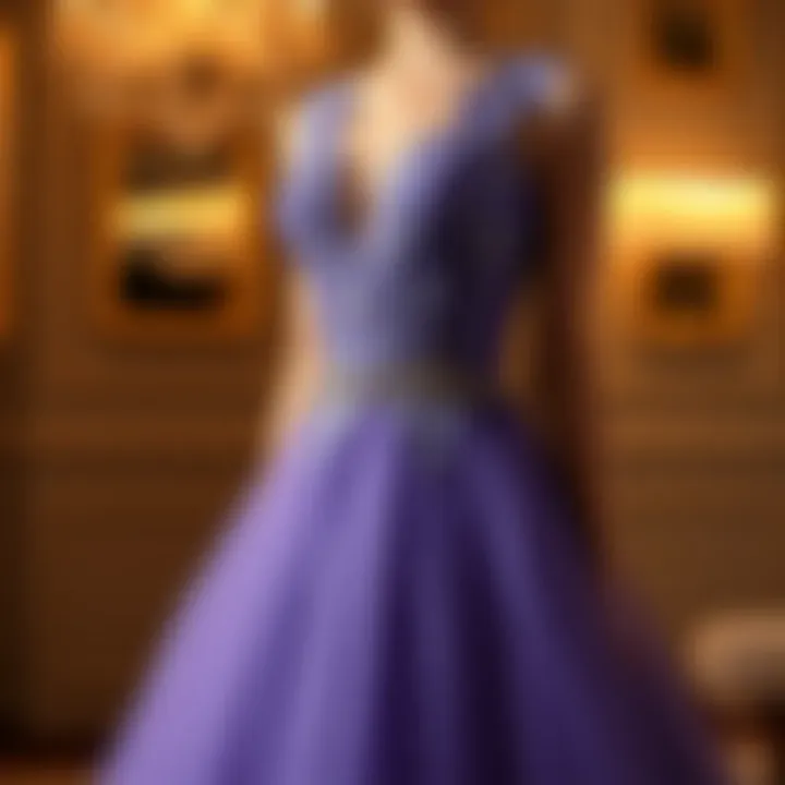 Intricate Design of Tulle Evening Dress Elegant tulle evening dress showcasing intricate details