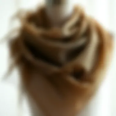 Elegance of Tulle Scarves Delicate tulle scarf elegantly draped over a mannequin