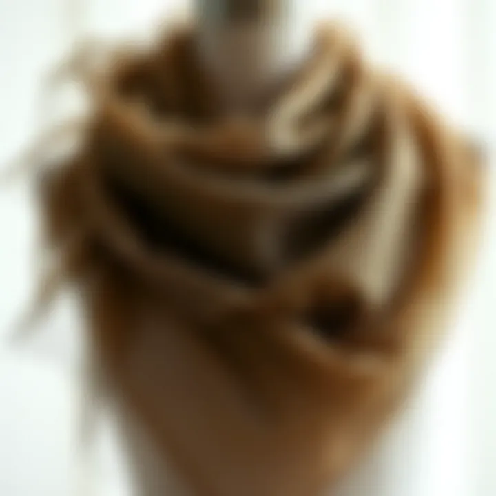 Elegance of Tulle Scarves Delicate tulle scarf elegantly draped over a mannequin