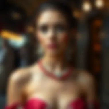 Elegant evening gown worn by a Turkish celebrity