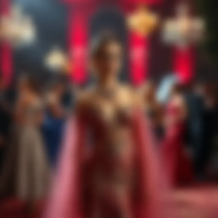 Luxurious designer gown showcased at a Turkish gala