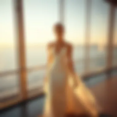 Sophisticated long white dress with modern design