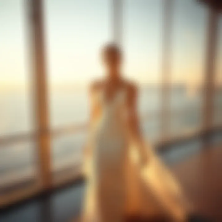 Sophisticated long white dress with modern design