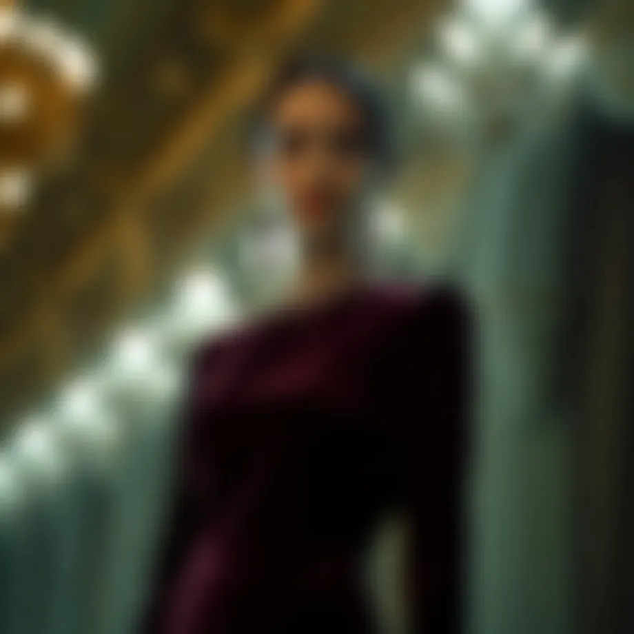 Luxurious velvet dress in rich colors