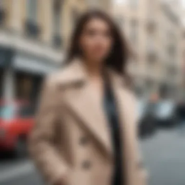 Urban Elegance: The Long Coat Trend A stylish long coat showcased in a trendy urban setting, symbolizing modern fashion.