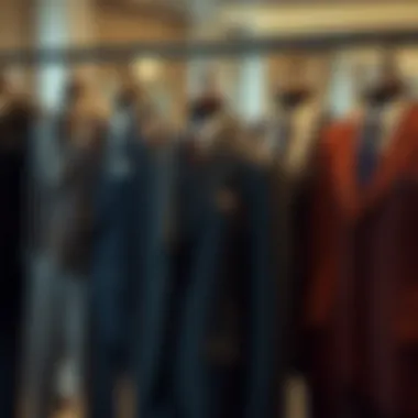 Exploring Various Suit Styles Different styles of suits displayed together