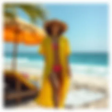 Chic beach cover-up in vibrant colors