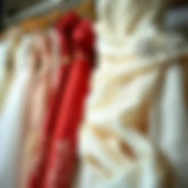 Collection of Fabric Swatches for Wedding Attire A variety of fabric swatches for wedding dresses