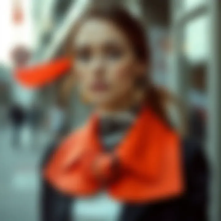 Contemporary Fashion with Unique Collar Design A modern outfit featuring a distinctive collar