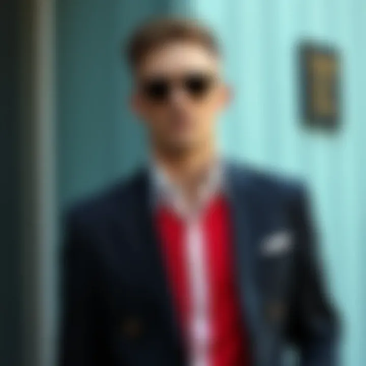 Stylish outfit combination featuring a side-buttoned suit