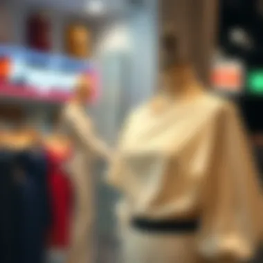 Elegant batwing sleeve ensemble displayed on a mannequin