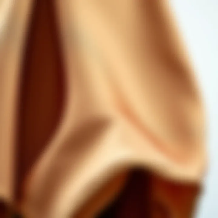 Close-up of luxurious fabric used in batwing sleeve designs