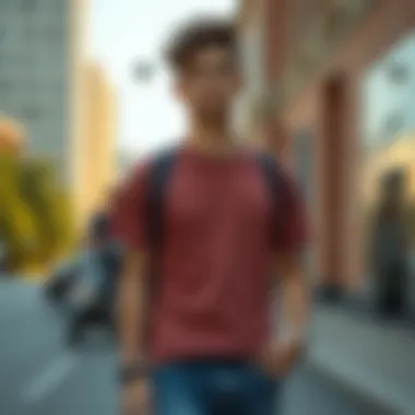 Casual Look Featuring Round-Neck T-Shirt Casual outfit with round-neck t-shirt and jeans